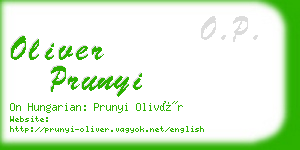 oliver prunyi business card